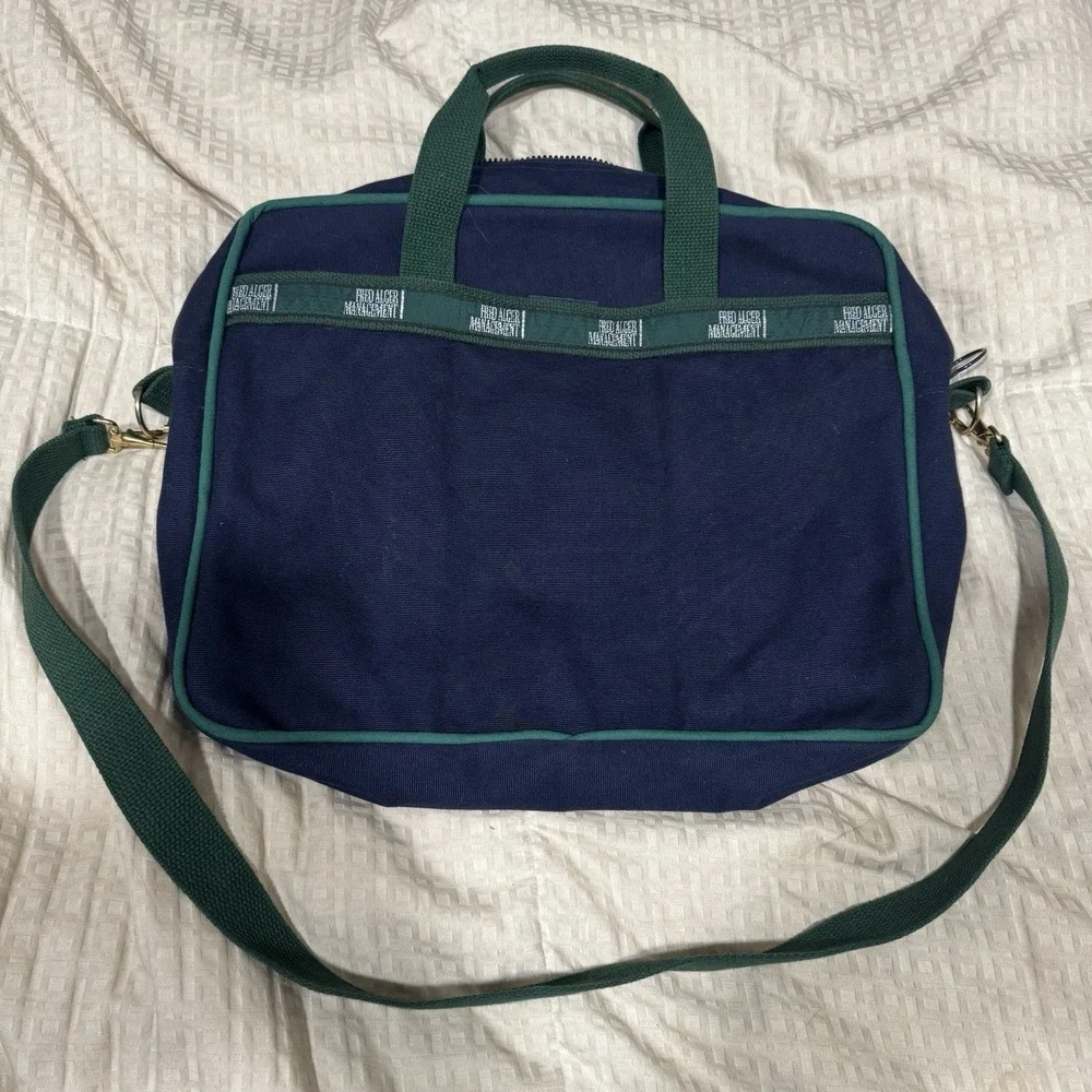 Vintage Warden Brooks Fred Alger Management Wall Street Canvas Bag Tote USA